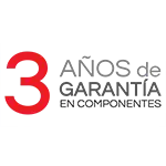 3 años de garantía en sus partes